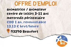 ANIMATRICE / ANIMATEUR ALSH 3-11 ANS