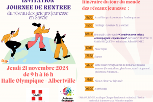 Journée de rentrée des acteurs jeunesse : 21 novembre à Albertville