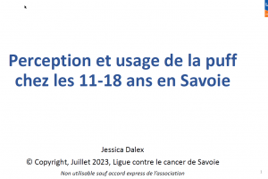 Perception et usage de la puff chez les 11 -18 ans en Savoie en 2023
